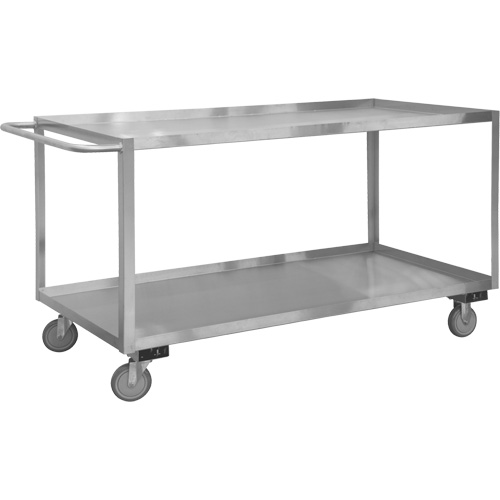 Chariot avec tablettes de calibre industriel, 2 Tiers, 18-1/8" la x 42" h x 35" p, Capacit&eacute; 1200 lb Industrial Sales