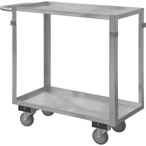 Chariot avec tablettes de calibre industriel, 2 Tiers, 22-1/2" la x 34" h x 42-7/16" p, Capacit&eacute; 600 lb Industrial Sales