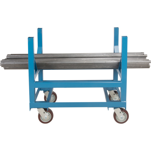 Chariot &agrave; berceaux pour tuyaux et barres, 24" lo x 24" la x 34" h, Capacit&eacute; de 2500 lb, Roue Polyur&eacute;thane Industrial Sales