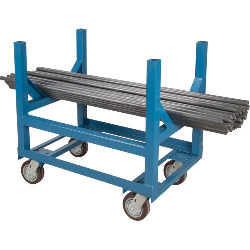 Chariot &agrave; berceaux pour tuyaux et barres, 24" lo x 24" la x 34" h, Capacit&eacute; de 2500 lb, Roue Polyur&eacute;thane Industrial Sales