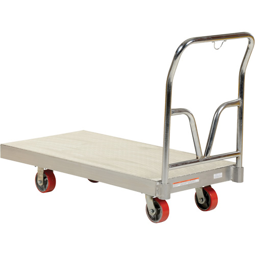 Aluminum Sheet Deck Platform Truck, 24" W x 48" L, 3600 lbs. Cap., Polyurethane Wheels Industrial Sales