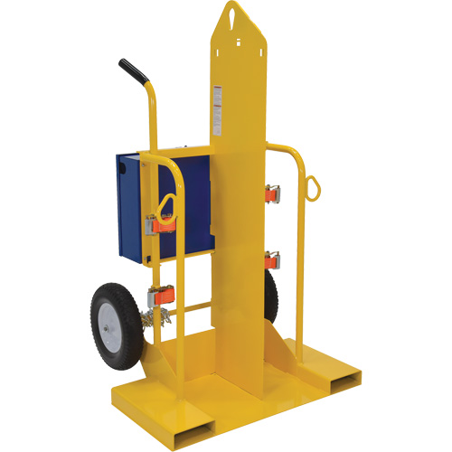 Chariot pour chalumeau et bouteille &agrave; gaz, Roues Rempli de mousse, Base de 24" la x 19-1/2" lo, 500 lb Industrial Sales