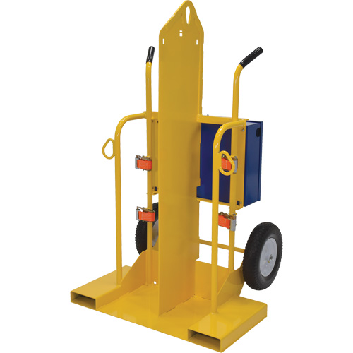 Chariot pour chalumeau et bouteille &agrave; gaz, Roues Rempli de mousse, Base de 24" la x 19-1/2" lo, 500 lb Industrial Sales