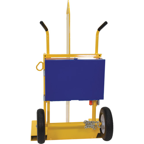 Chariot pour chalumeau et bouteille &agrave; gaz, Roues Rempli de mousse, Base de 24" la x 19-1/2" lo, 500 lb Industrial Sales