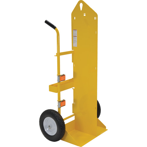 Chariot pour chalumeau et bouteille &agrave; gaz, Roues Rempli de mousse, Base de 23-13/16" la x 22-13/16" lo, 500 lb Industrial Sales