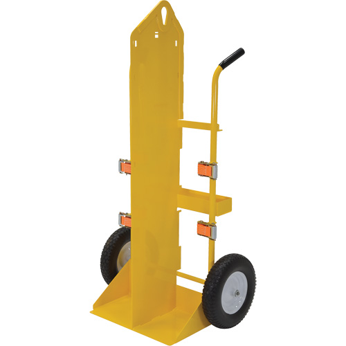 Chariot pour chalumeau et bouteille &agrave; gaz, Roues Rempli de mousse, Base de 23-13/16" la x 22-13/16" lo, 500 lb Industrial Sales
