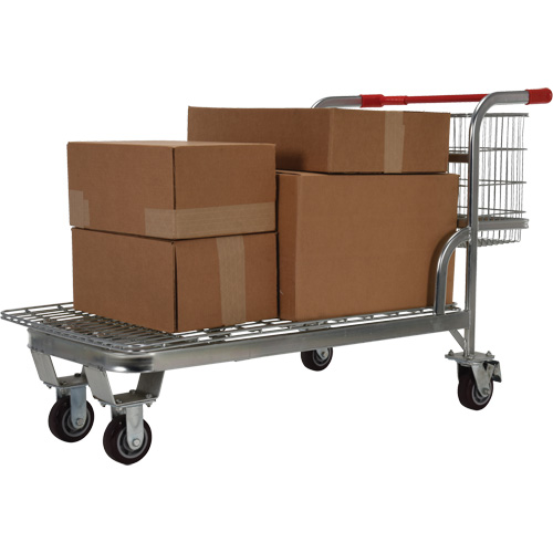 Chariot en treillis emboîtable, Acier, 28-3/4" x 37-1/16" x 59-5/8", Capacit&eacute; 275 lb Industrial Sales