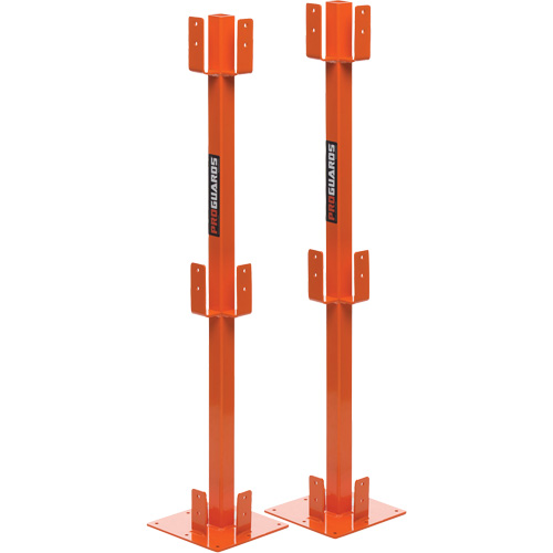 Poteaux temporaires ProGuards pour barri&egrave;re de s&eacute;curit&eacute;, 8" la x 39" h, Orange Industrial Sales