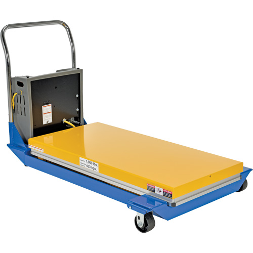 DC Powered & Manual Scissor Lift Table, Steel, 48" L x 24" W, 1000 lbs. Capacity Industrial Sales