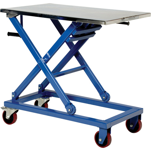 Manual Scissor Lift Table, 37" L x 23-1/2" W, Steel, 660 lbs. Capacity Industrial Sales