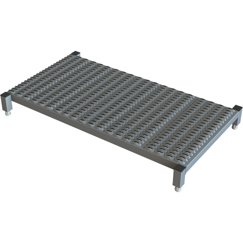 Adjustable Height One-Step Work Platform, 24" W x 48" D, 800 lbs. Capacity, All-Welded Industrial Sales