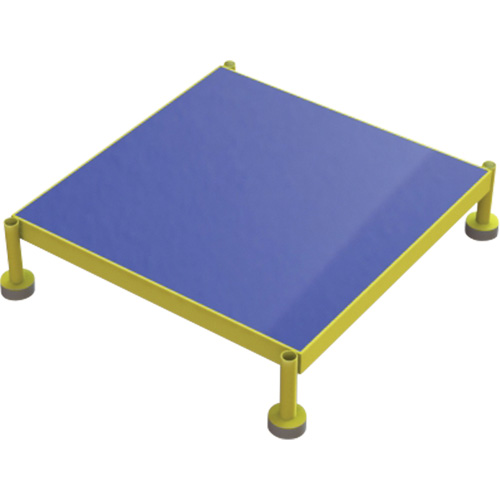 Adjustable Height One-Step Work Platform, 24" W x 24" D, 800 lbs. Capacity, All-Welded Industrial Sales