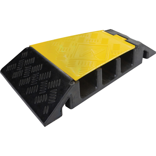Powerhouse Heavy-Duty Right Turn Cable Protector, 3 Channels, 12" L x 19.75" W x 3" H Industrial Sales