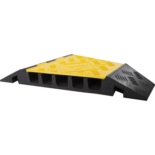 Protecteur de c&acirc;ble tourne-&agrave;-droite robuste Powerhouse, 5 canaux, 12" lo x 19,75" la x 2,25" h Industrial Sales