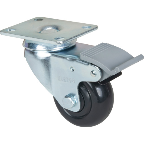Roulette, Pivotant avec frein, 3" (76,2 mm), Polyol&eacute;fine, 250 lb (113,4 kg) Industrial Sales