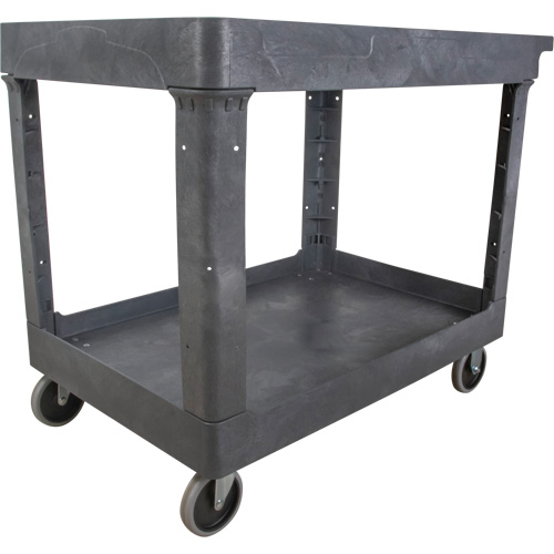 Chariot utilitaire pour l'entretien, 2 tiers, 24-5/8" x 32-1/2" x 40", Capacit&eacute; 550 lb Industrial Sales