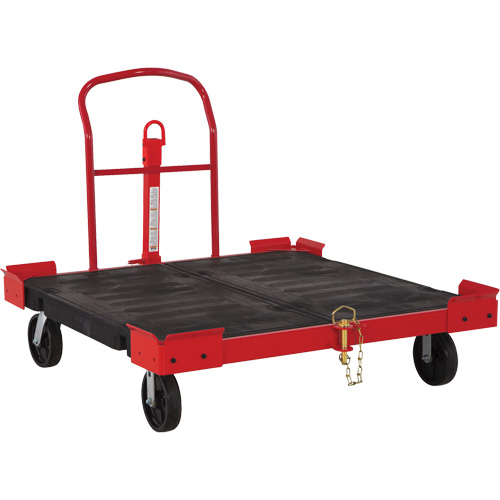Towable Pallet Cart, 54-1/2" L x 51" W, 2500 lbs. Cap., Polyolefin Wheels Industrial Sales