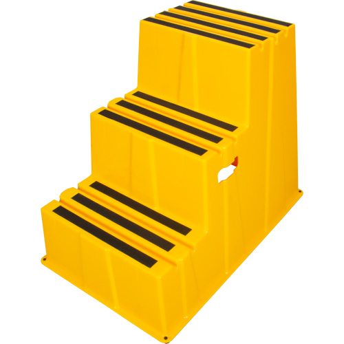Escabeau industriel, 3 marches, 34-13/16" x 22-7/16" x Hauteur 28-1/2" Industrial Sales