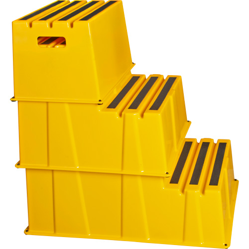 Escabeau industriel, 2 marches, 26" x 22-7/16" x Hauteur 19-11/16" Industrial Sales