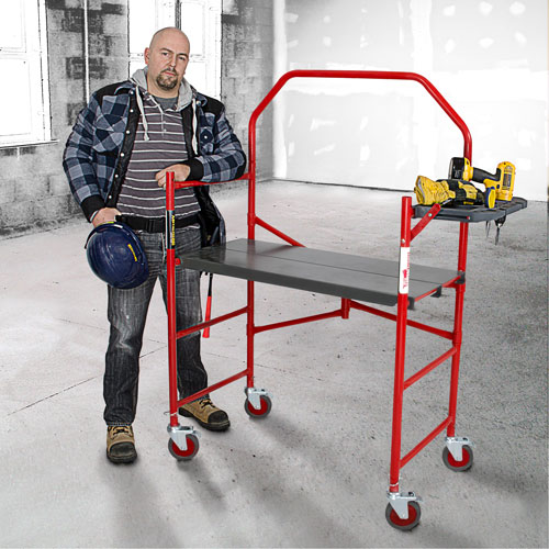Buildman Portable Scaffold, 40-5/8" D x 4' H Industrial Sales
