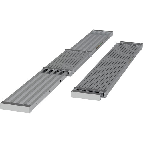Telescoping Work Plank, 108" W x 12" D, 250 lbs. Capacity, Knocked Down Industrial Sales