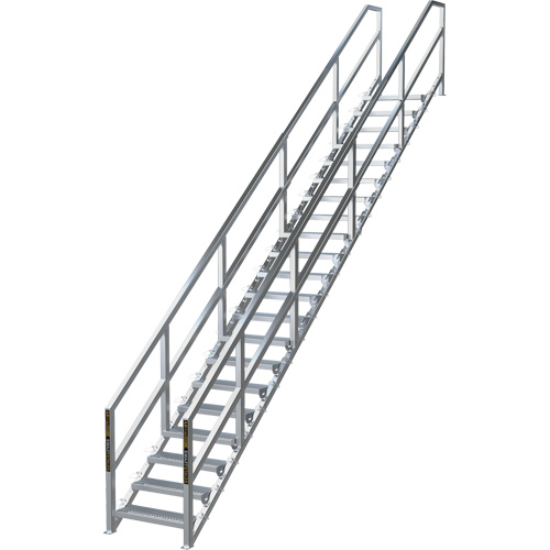 SmartStairs 17-21 Steps Modular Construction Stair System, 157-1/2" H Industrial Sales