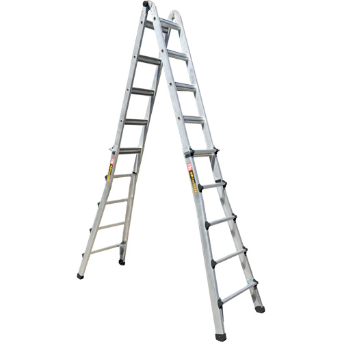 Telescoping Multi-Position Ladder, Aluminum, 300 lbs., CSA Grade 1A Industrial Sales