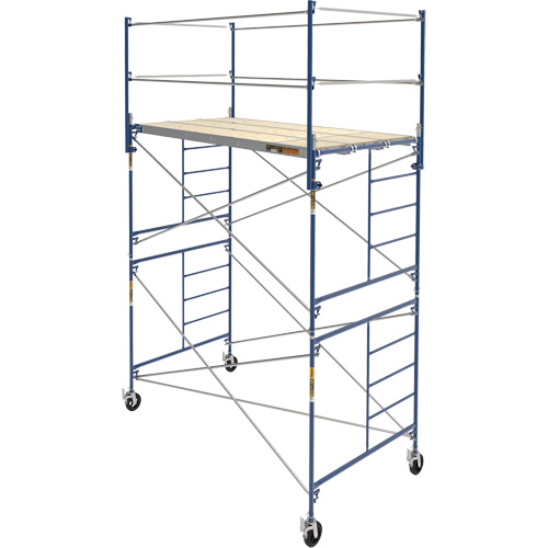 Complete Scaffold Tower with Casters, 66-2/10" D x 177-1/2" H Industrial Sales