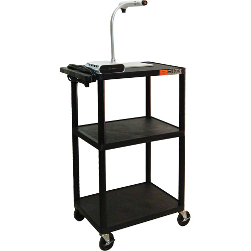 Chariot utilitaire &eacute;lectrique, 3 tiers, 24" x 42" x 18", Capacit&eacute; 300 lb Industrial Sales