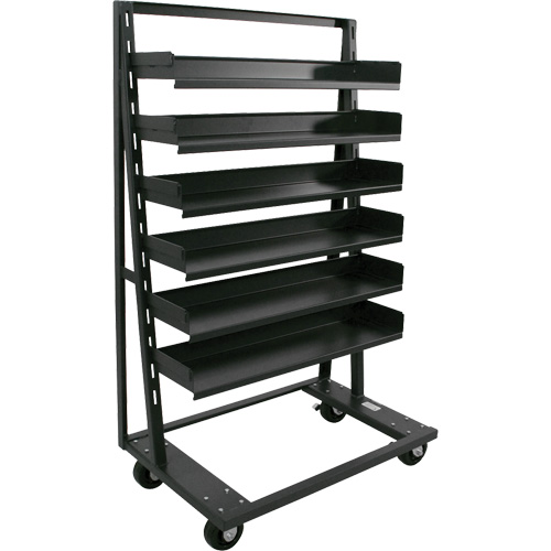 Chariot &agrave; cadre en A robuste &agrave; un c&ocirc;t&eacute; avec 6 plateaux, 38" x 25" x 63", Capacit&eacute; 2500 lb Industrial Sales
