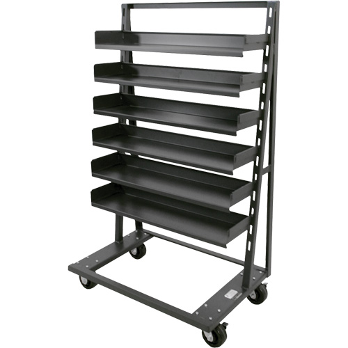 Chariot &agrave; cadre en A robuste &agrave; un c&ocirc;t&eacute; avec 6 plateaux, 38" x 25" x 63", Capacit&eacute; 2500 lb Industrial Sales