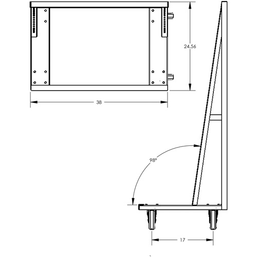 Chariot &agrave; cadre en A robuste &agrave; un c&ocirc;t&eacute; avec 6 plateaux, 38" x 25" x 63", Capacit&eacute; 2500 lb Industrial Sales