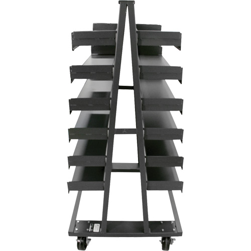 Double-Sided Heavy Duty A-Frame Cart with 12 Trays, 38" x 30" x 63", 2500 lbs. Capacity Industrial Sales