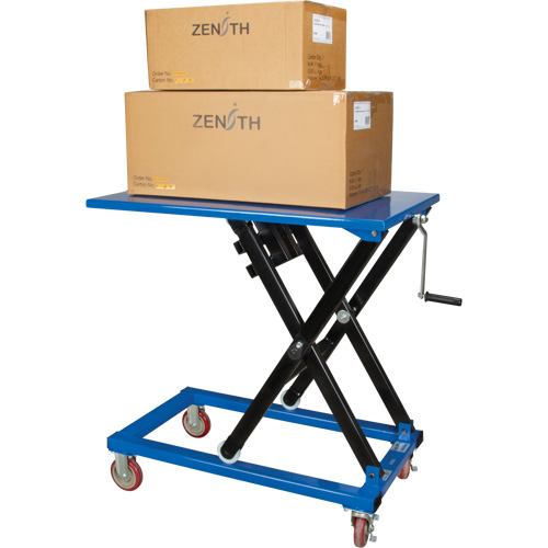Table &eacute;l&eacute;vatrice manuelle &agrave; ciseaux, 37-3/8" lo x 23-5/8" la, Acier, Capacit&eacute; 660 lb Industrial Sales