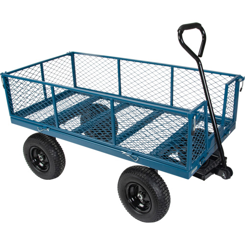 Wagon avec c&ocirc;t&eacute;s rabattables, 24" la x 48" la x Capacit&eacute; 800 lb Industrial Sales