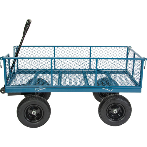 Wagon avec c&ocirc;t&eacute;s rabattables, 24" la x 48" la x Capacit&eacute; 800 lb Industrial Sales