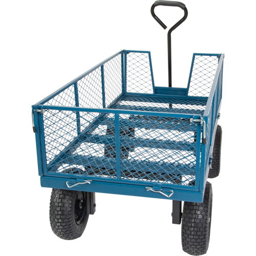 Wagon avec c&ocirc;t&eacute;s rabattables, 24" la x 48" la x Capacit&eacute; 800 lb Industrial Sales