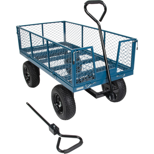 Wagon avec c&ocirc;t&eacute;s rabattables, 24" la x 48" la x Capacit&eacute; 800 lb Industrial Sales