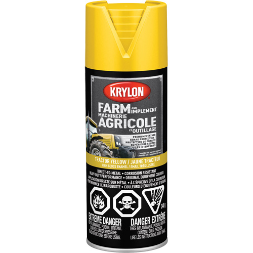 Peinture en a&eacute;rosol pour la ferme et l'&eacute;quipement, Jaune John Deere, Tr&egrave;s brillant, 12 oz, Canette a&eacute;rosol Industrial Sales