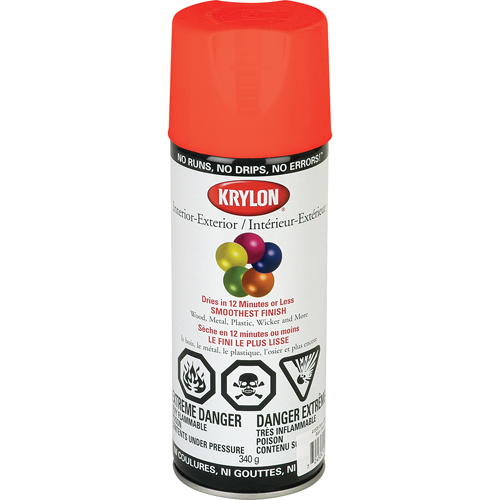 Peinture &agrave; pulv&eacute;riser fluorescente, Jaune/orange fluorescent, 11 oz, Canette a&eacute;rosol Industrial Sales