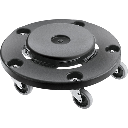 Brute&reg; Dolly, Polyethylene, Black, Fits: 20 - 55 US Gal. Industrial Sales