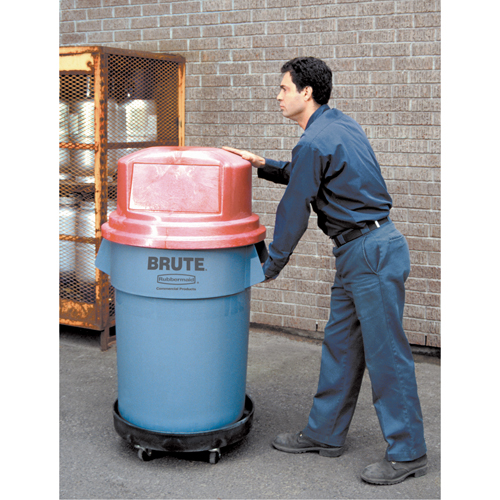 Socle roulant pour contenant &agrave; d&eacute;chets, Poly&eacute;thyl&egrave;ne, Noir Industrial Sales