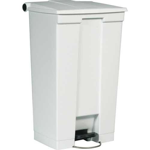Flat Top Trash Can, Polyethylene, 23 US gal. Capacity Industrial Sales