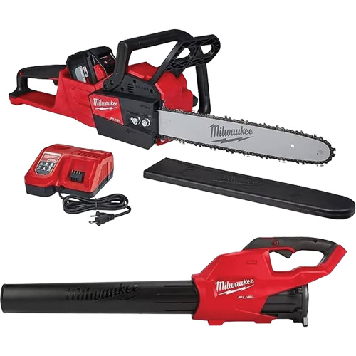 Cordless Chainsaw & Blower Kit, 16", Battery Powered, 18 V Industrial Sales