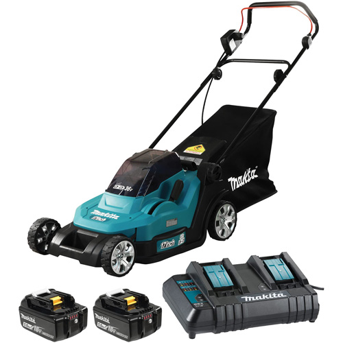 Ensemble de tondeuse LXT 36 V 5,0 Ah, Pouss&eacute;e, &agrave; pile, Largeur de coupe 17" Industrial Sales