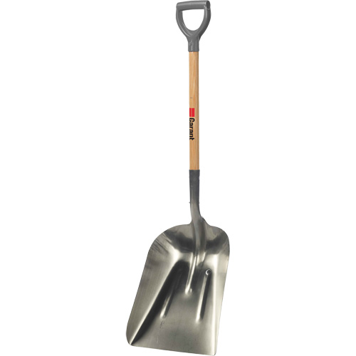 Grain Scoop #8, Wood, Aluminum Blade, D-Grip Handle Industrial Sales