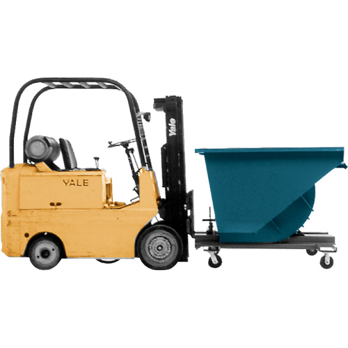 Conteneur autobasculeur, Acier, 1/2 vg³, Bleu Industrial Sales