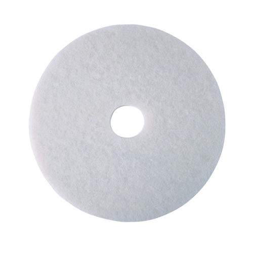 Floor Pad, 17", Polish, White Industrial Sales
