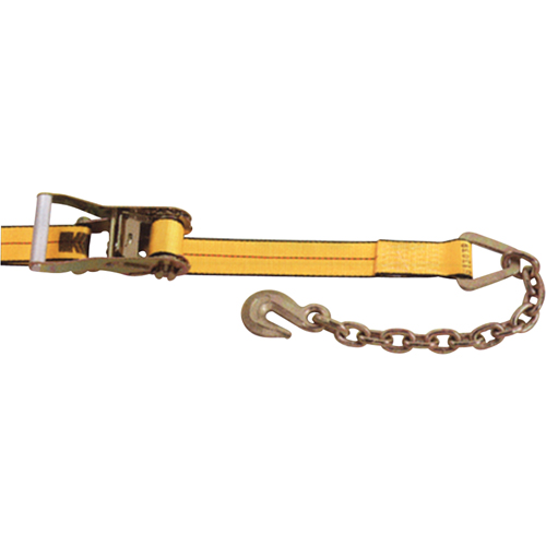Ratchet Straps, Chain Anchor, 2" W x 30' L, 3335 lbs. (1513 kg) Working Load Limit Industrial Sales