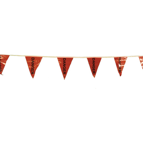 Pennants, 60' L, Red Industrial Sales